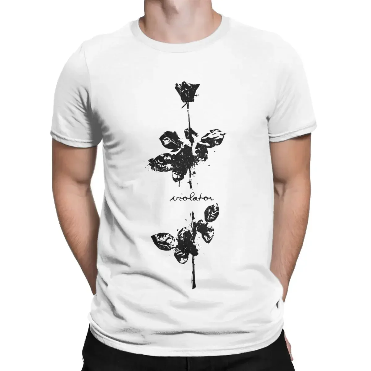 Футболка мужская с коротким рукавом и круглым вырезом из 100% хлопка