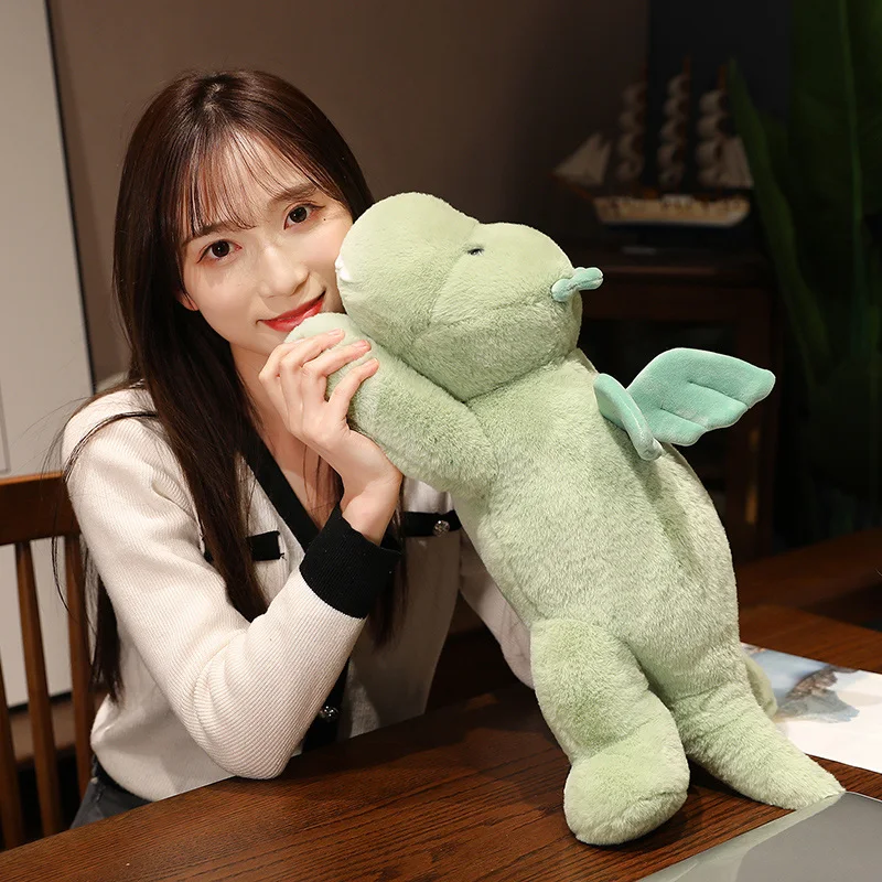 Мягкие супер милые Мультяшные зеленые динозавры с крыльями плюшевые игрушки