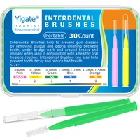i shaped interdental brush orthodontic toothbrush adult and child soft hair interdental brush 30 pcs
