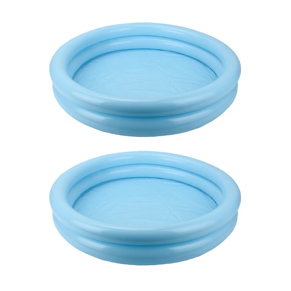 

2Pcs Inflatable Sand Trays Durable Portable Blue Inflatable Trays Moldable Play Sand Tray for School Home Store