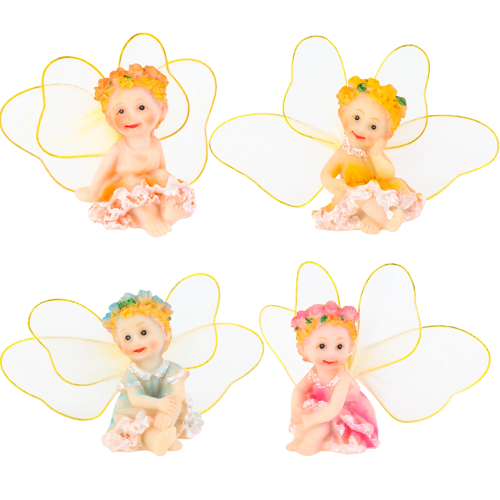 

4 шт., миниатюрные фигурки Феи цветов