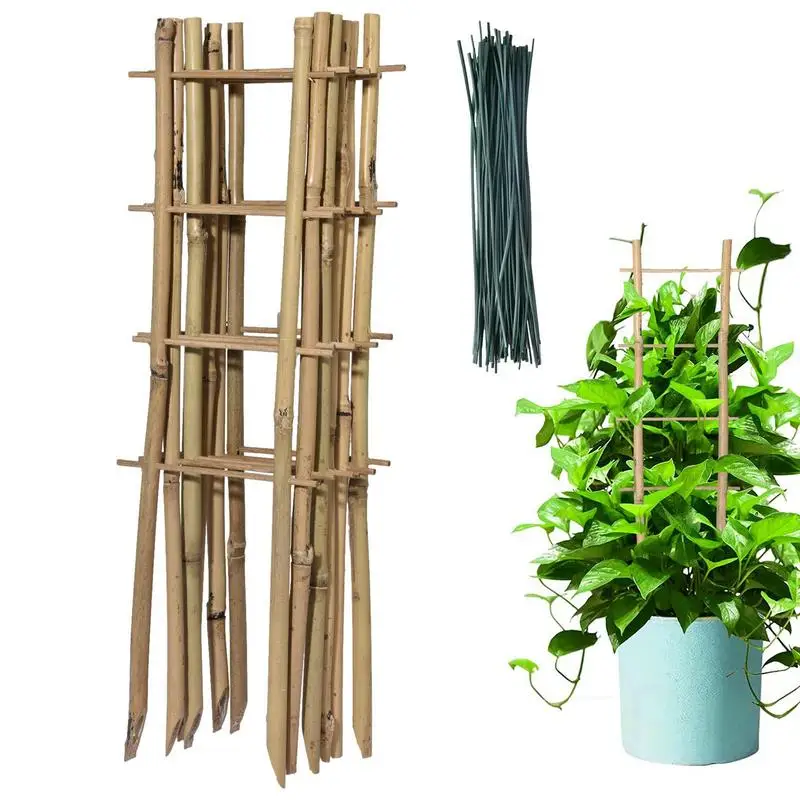 

6 Pack Trellis Climbing Support Indoor Potted Bamboo Stake U Flower Hoop Vine Outdoor Arch Garden House Mini Stand