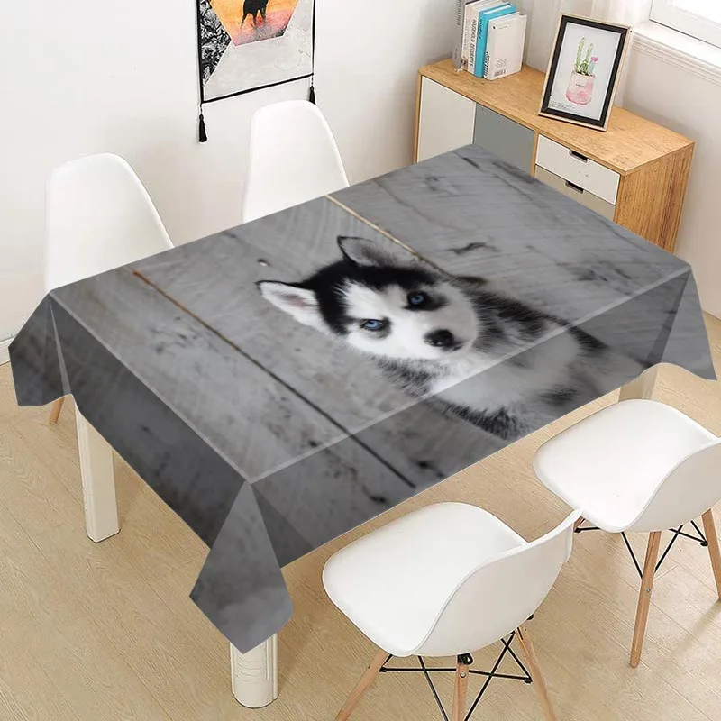 

Husky Tablecloth Oxford Fabric Square/Rectangular Dust-proof Table Cover For Party Home Decor TV Covers