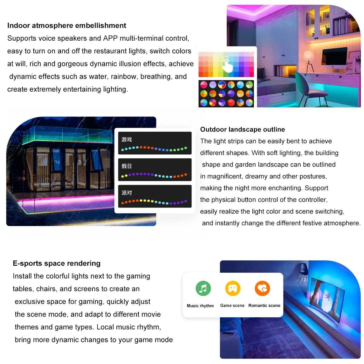 СВЕТОДИОДНАЯ Гирлянда RGB Tuya с Wi-Fi 50/100 светодиодов | Лампы и освещение