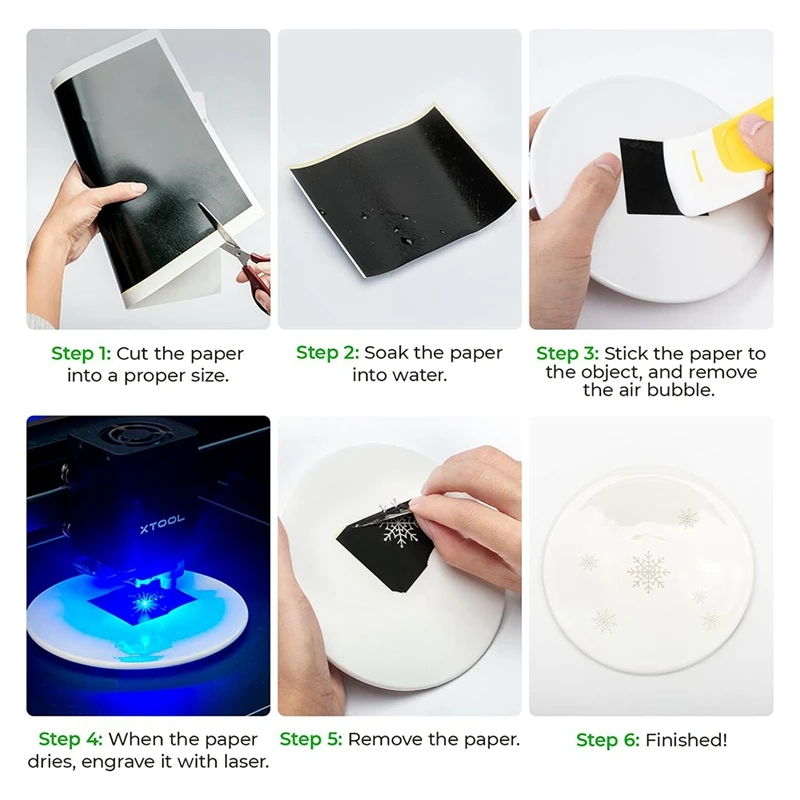 4 шт. Лазерная Маркировочная бумага со скребком 10 6X7 7 дюйма для волоконных лазеров