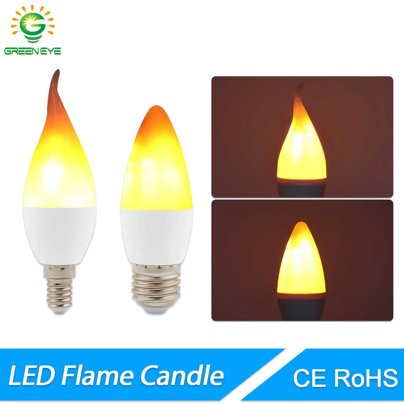 

E27 Led Simulated Flame Bulbs 3W 9W E14 AC85-265V lamp Corn Bulb Flickering LED candle Light Dynamic Flame Effect for Home Light