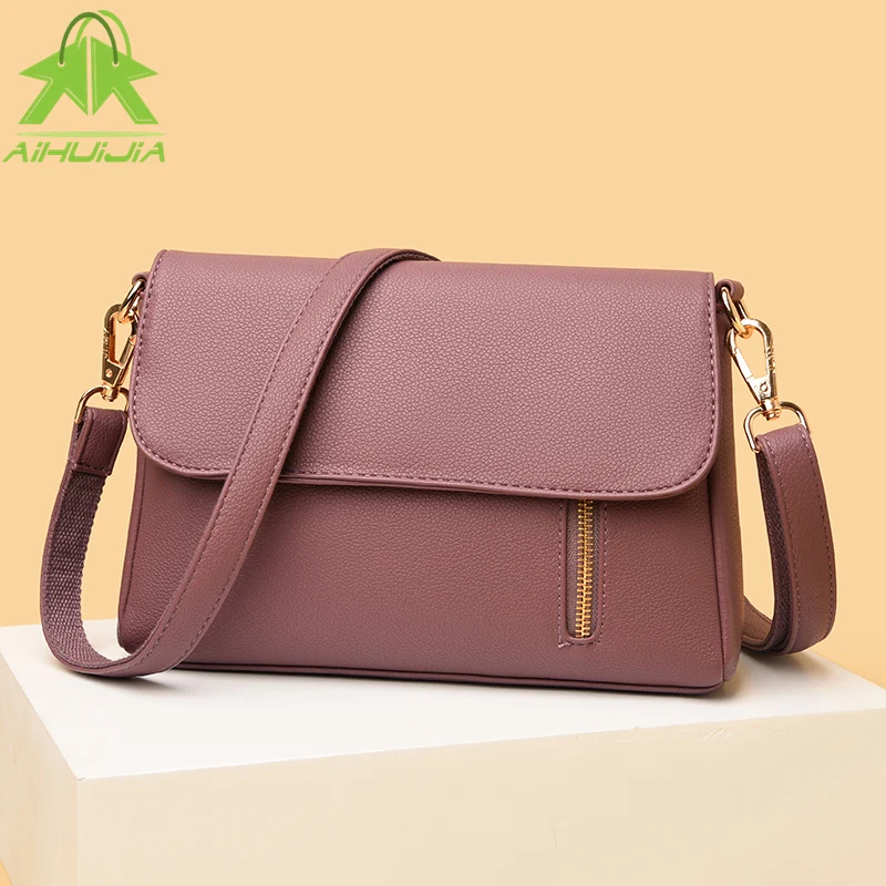 

Luxury Simple Crossbody Bags for Women 2022 New Solid Wild Flap Shoulder Bag Designer Ladies Small Women's Handbag and Purses