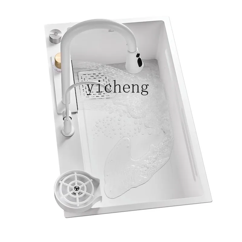 

YY Household Kitchen 304 Stainless Steel Nano Sink Handmade Washing Basin Bowl Pool