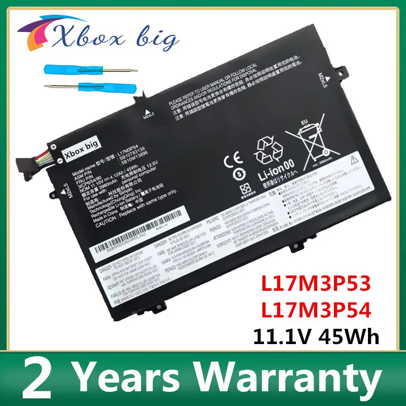Новый аккумулятор L17C3P52 для Lenovo ThinkPad L480 L580 L17M3P53 L17M3P54 SB10K97611 SB10K97612 01AV464 01AV465 01AV466 -