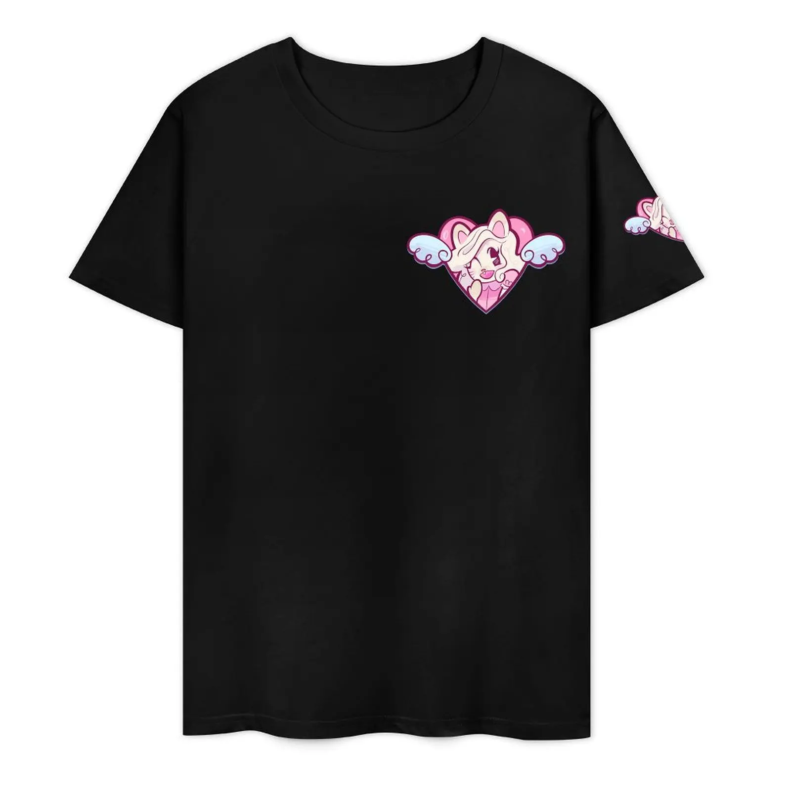 Фото Crewneck Catgirl Classic For Sale T-shirt  Sport T-shirts Hipster Humor Graphic Travel USA Size №2