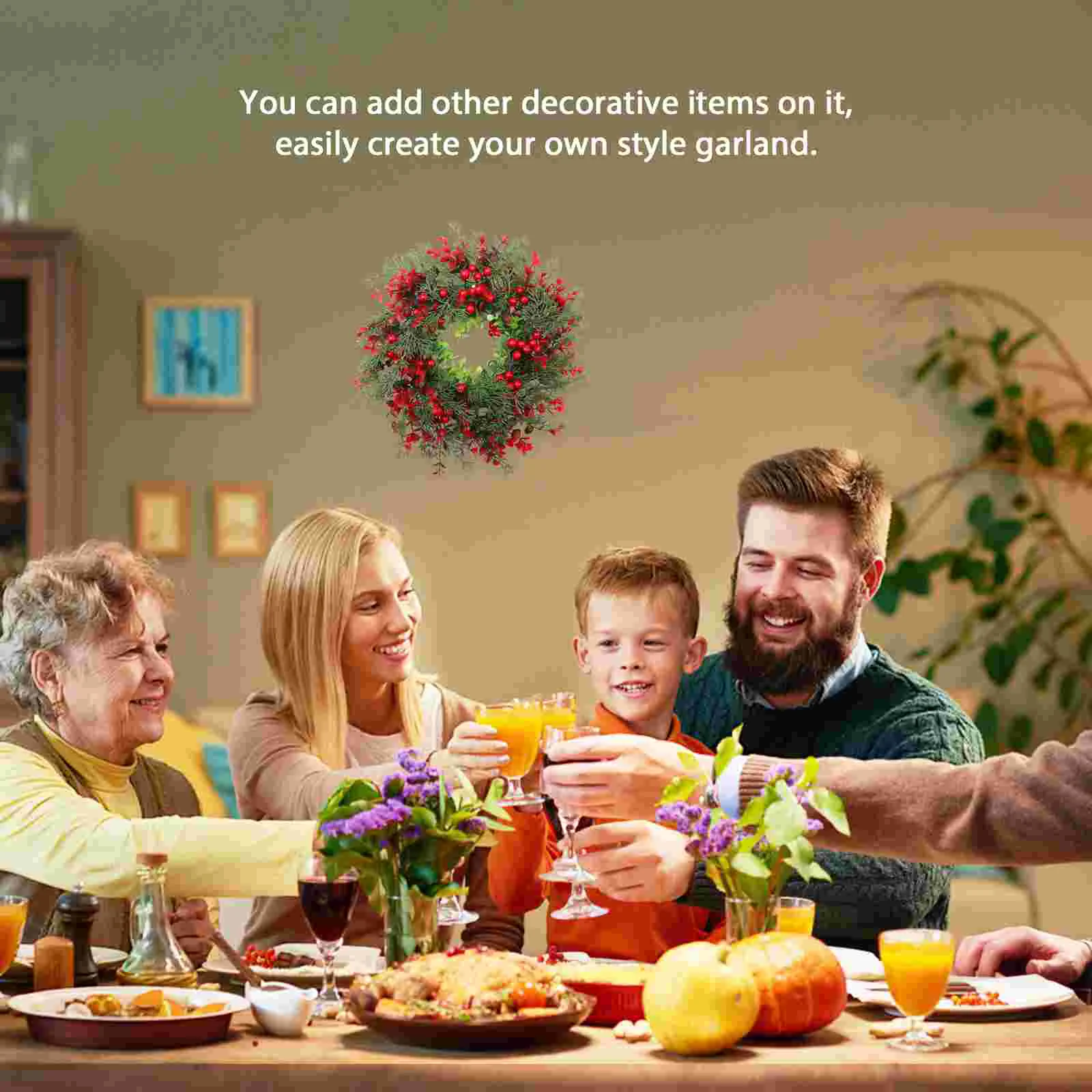 Искусственная гирлянда украшения для Хэллоуина венок дверь Рождественская