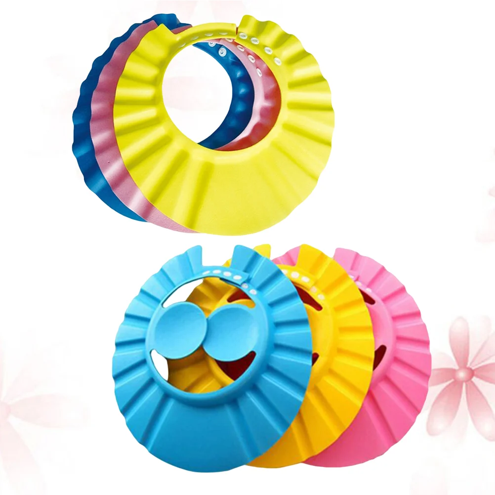 

6PCS Adjustable Baby Bath Shampoo Shower for Infant Child Newborn (Pink + Blue + Yellow)