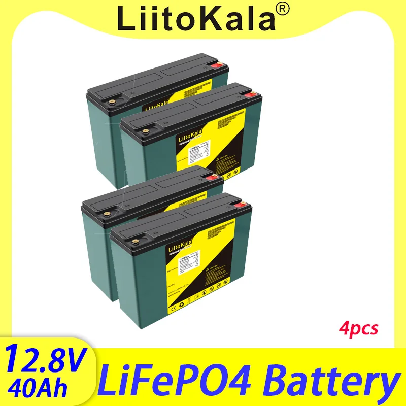 

Литий-железо-фосфатная аккумуляторная батарея LiitoKala, 12,8 В, 40 Ач, 4 шт.