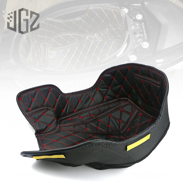 Motorcycle pu leather nylon seat cover seat bucket cushion storage box protector for yamaha nmax 155 2020 2021 2022 accessories