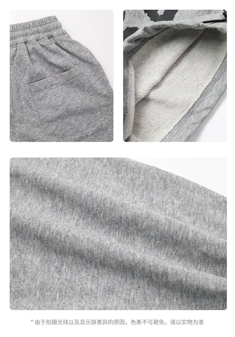 Летний костюм для мальчиков черный жилет футболка + серые шорты с буквенным