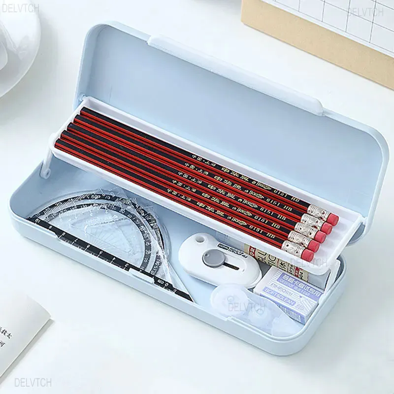 

DELVTCH Портативный двухслойный пенал