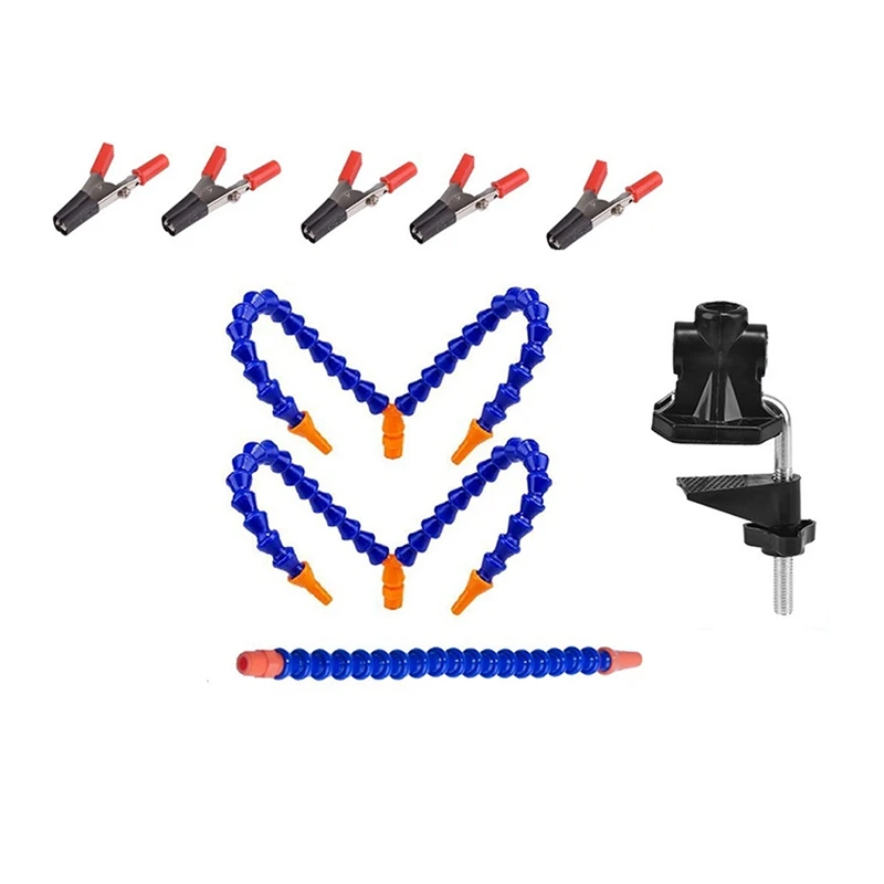

Table Clamp Soldering Station With Flexible Arms Soldering Iron Holder PCB Welding Repair Tools Vise Hand