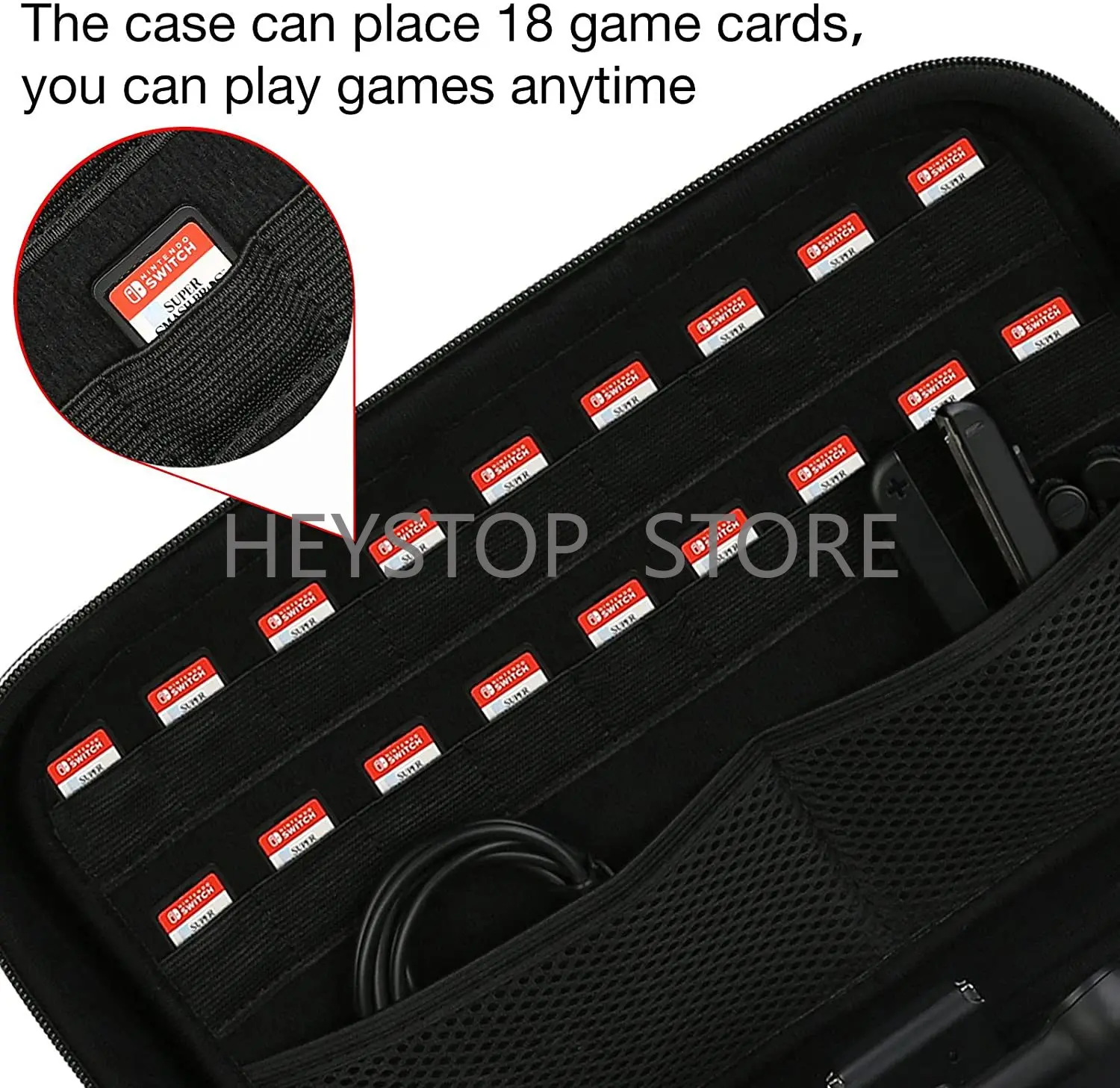 Чехол для хранения HEYSTOP совместимый с моделью Nintendo Switch/Switch OLED чехол переключателя