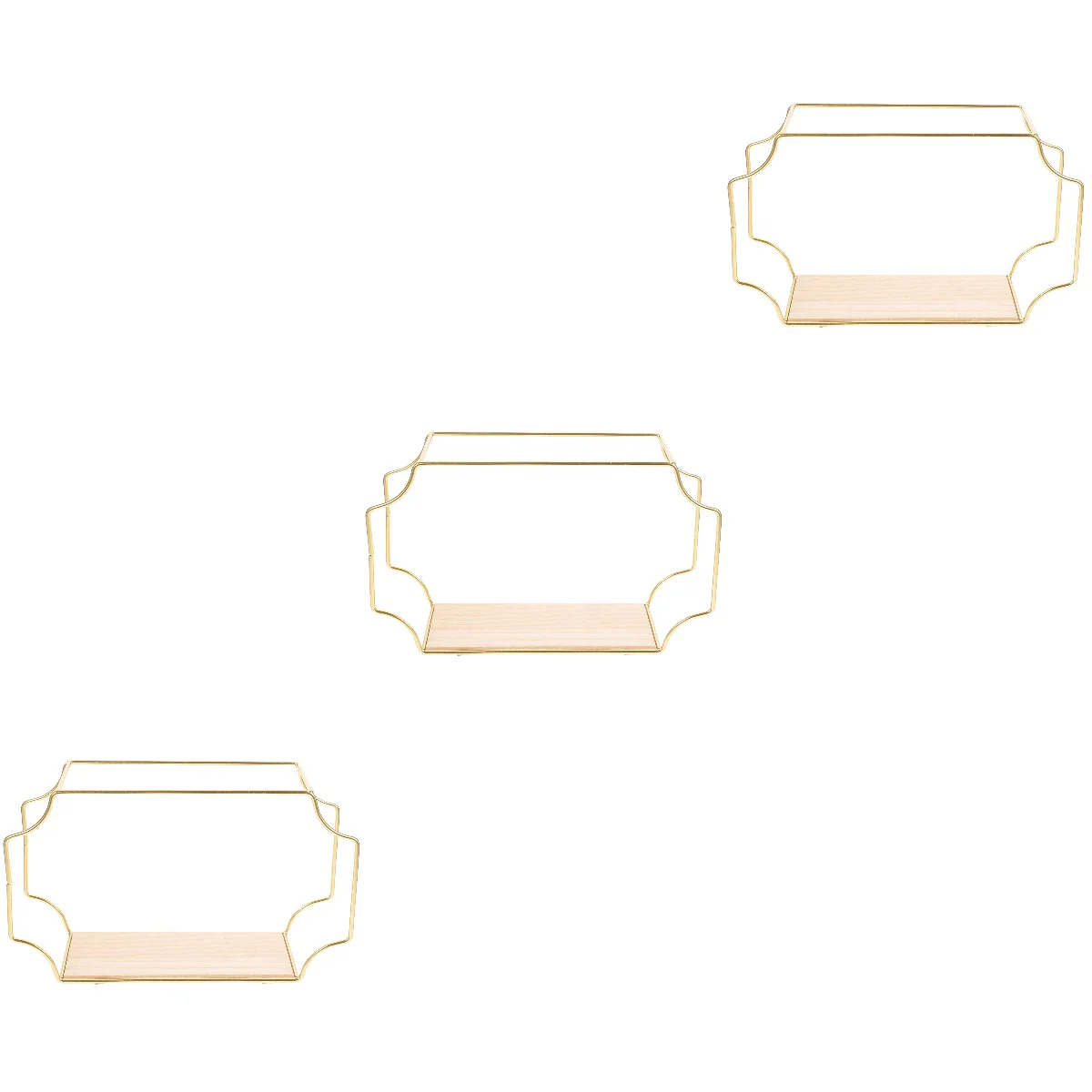 

3x Wall Shelf Decorative Storage Rack Storage Shelf Living Room Shelves Wall Hanging Pendant