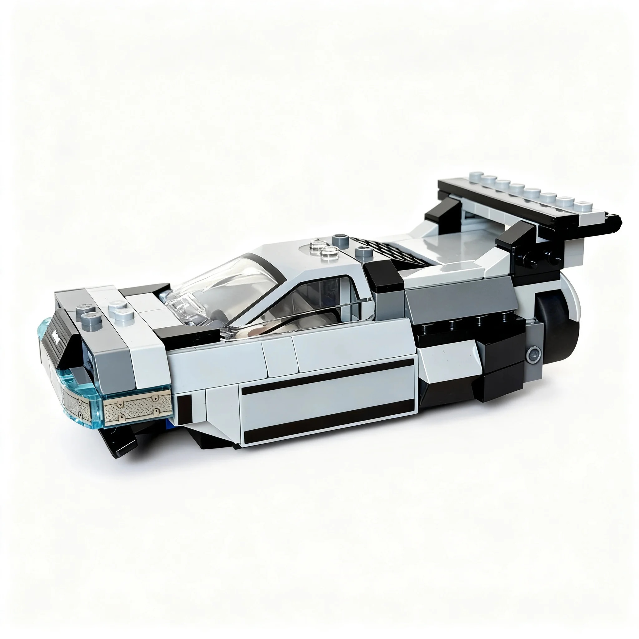 Фото 242 детали MOC City Champions DeLorean Airspeeder – альтернативная сборка модели машины времени из «Назад в будущее», конструктор, идея для игрушки. №4