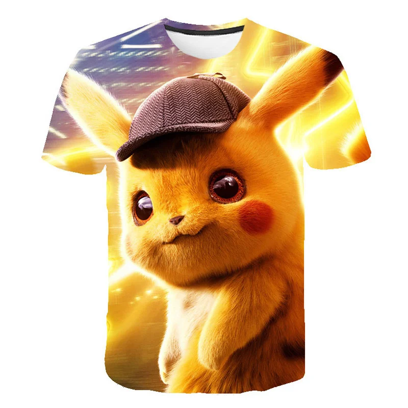 

Pikachu Game T Shirt Children Kawaii Funny Summer Cartoon 3D Print T-shirt For Boys Girls Kids Clothing Unisex Short Sleeves