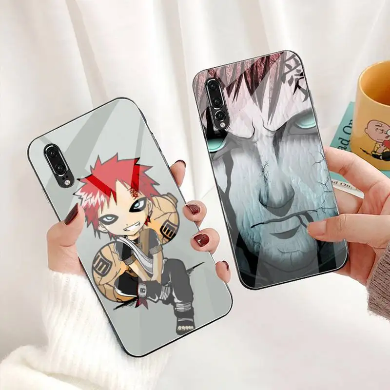 

Anime Naruto Gaara Phone Case Tempered Glass For Huawei P30 P20 P10 lite honor 7A 8X 9 10 mate 20 Pro