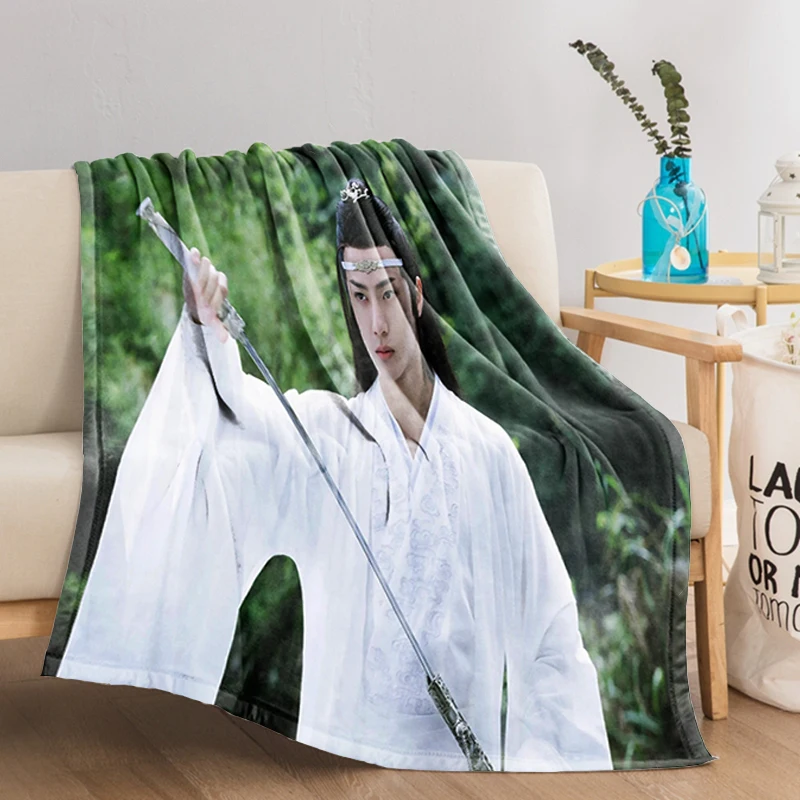 

The Untamed Xiao Zhan Wang Yi Bo Cute Throw Blanket for Bed Fluffy Soft Blankets Bedroom Decoration Bedspread Decorative Sofa