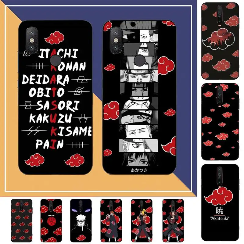 

BANDAI Anime Naruto Akatsuki Cloud Phone Case for Redmi Note 8 7 9 4 6 pro max T X 5A 3 10 lite pro