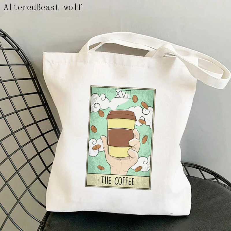 Женская сумка для покупок magic Collection The Living Dead Tarot card witchy bag Холщовая Сумка женская |