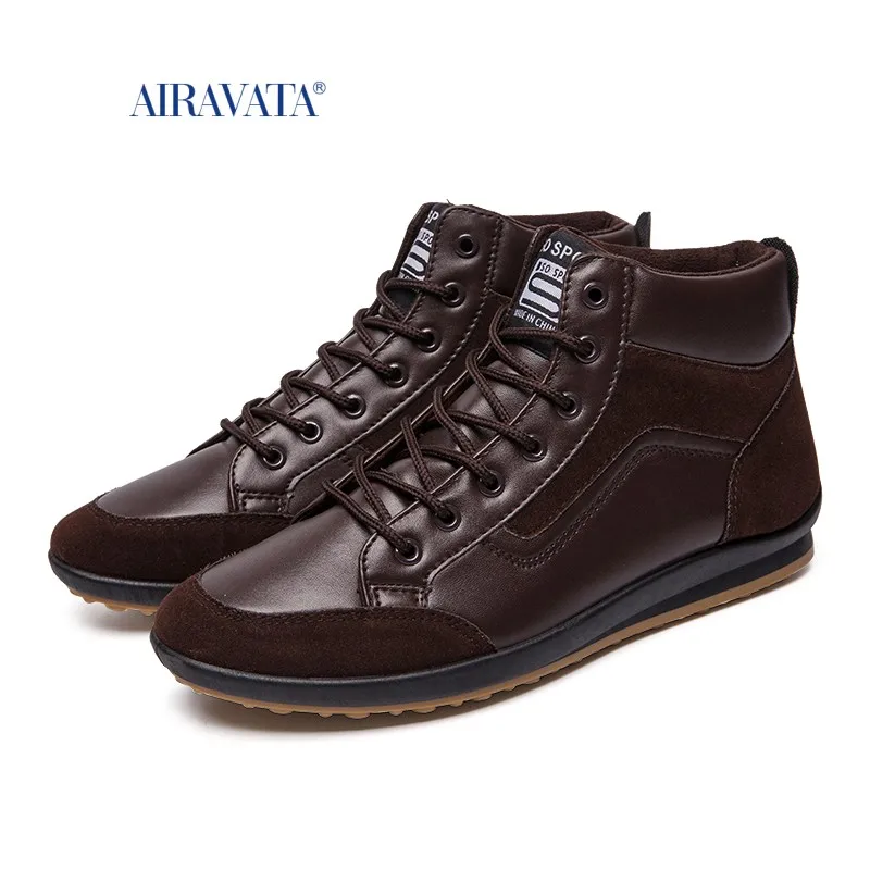 New High Quality Men's Casual Shoes Waterproof Work Shoes Outdoor Comfort High Top PU Loafers Plus Size 39-46 Male