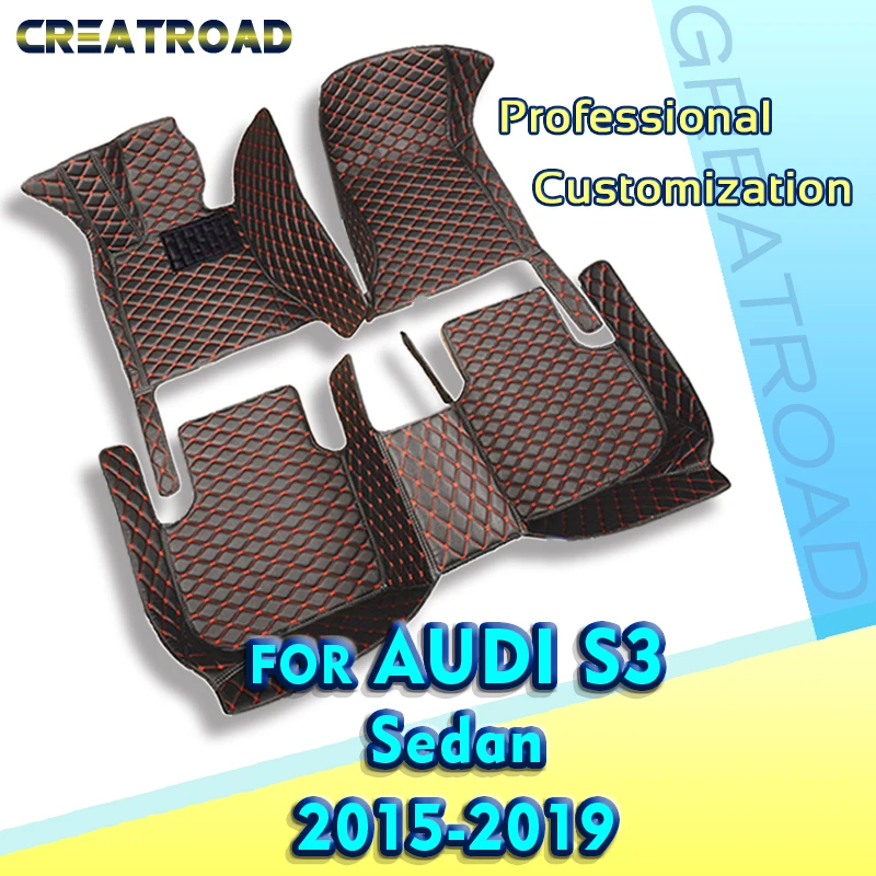 

Car floor mats for AUDI S3（sedan）2015 2016 2017 2018 2019 Custom auto foot Pads automobile carpet cover