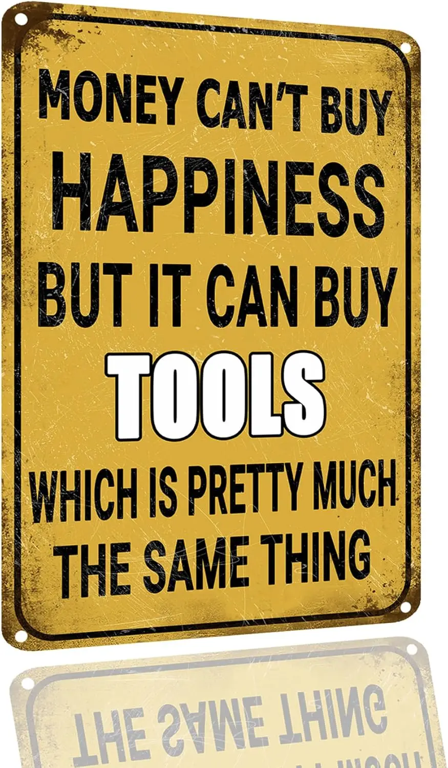 Забавный металлический Tn Sgn Money Cant Buy Happness But t Can Tools Sgns Sarcastc Garage Wall Art Decor For Toolhouse Home Far