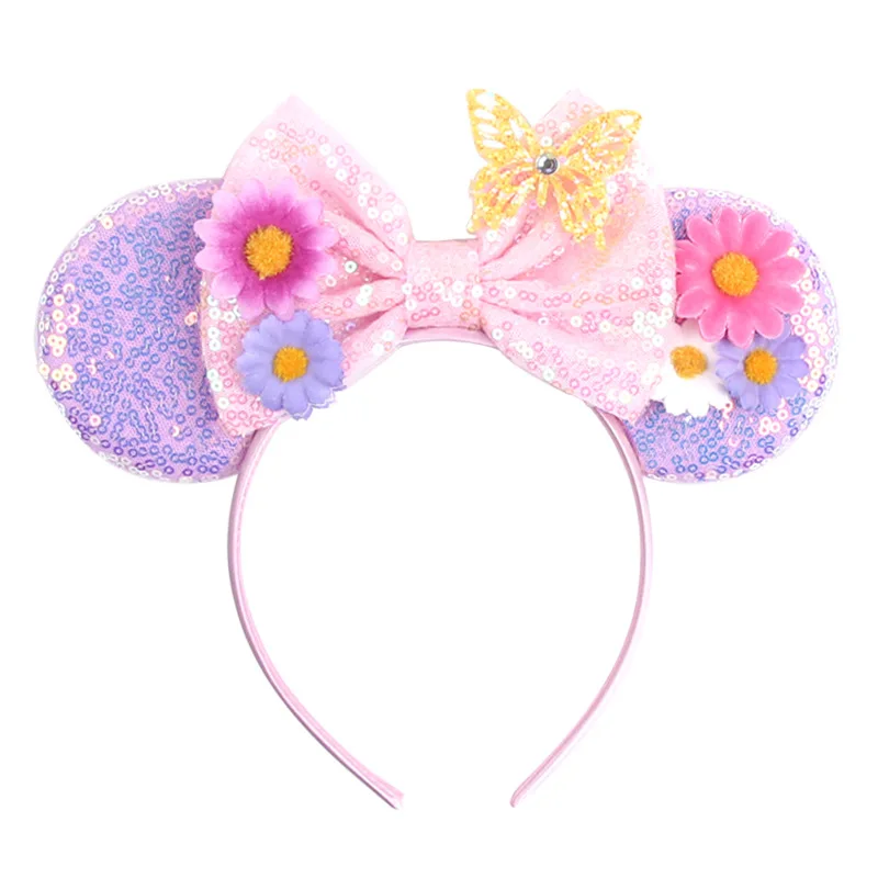 

Kawaii Disney бант Микки Маус Уши повязка для волос Принцесса Корона плюшевые строительные уши костюм повязка на голову Косплей взрослые дети подарок