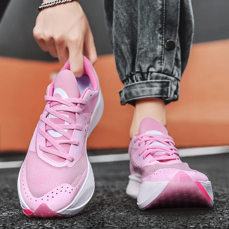 True Carbon Plate Running Shoes Men Women Jogging Sports Shoes Ultralight Brand Designer Sneakers Men Athletic Training Shoes