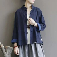 women chinese style coat tai chi kung fu tang suit retro fashion cardigan jackets top oriental clothing shirt lady blouse