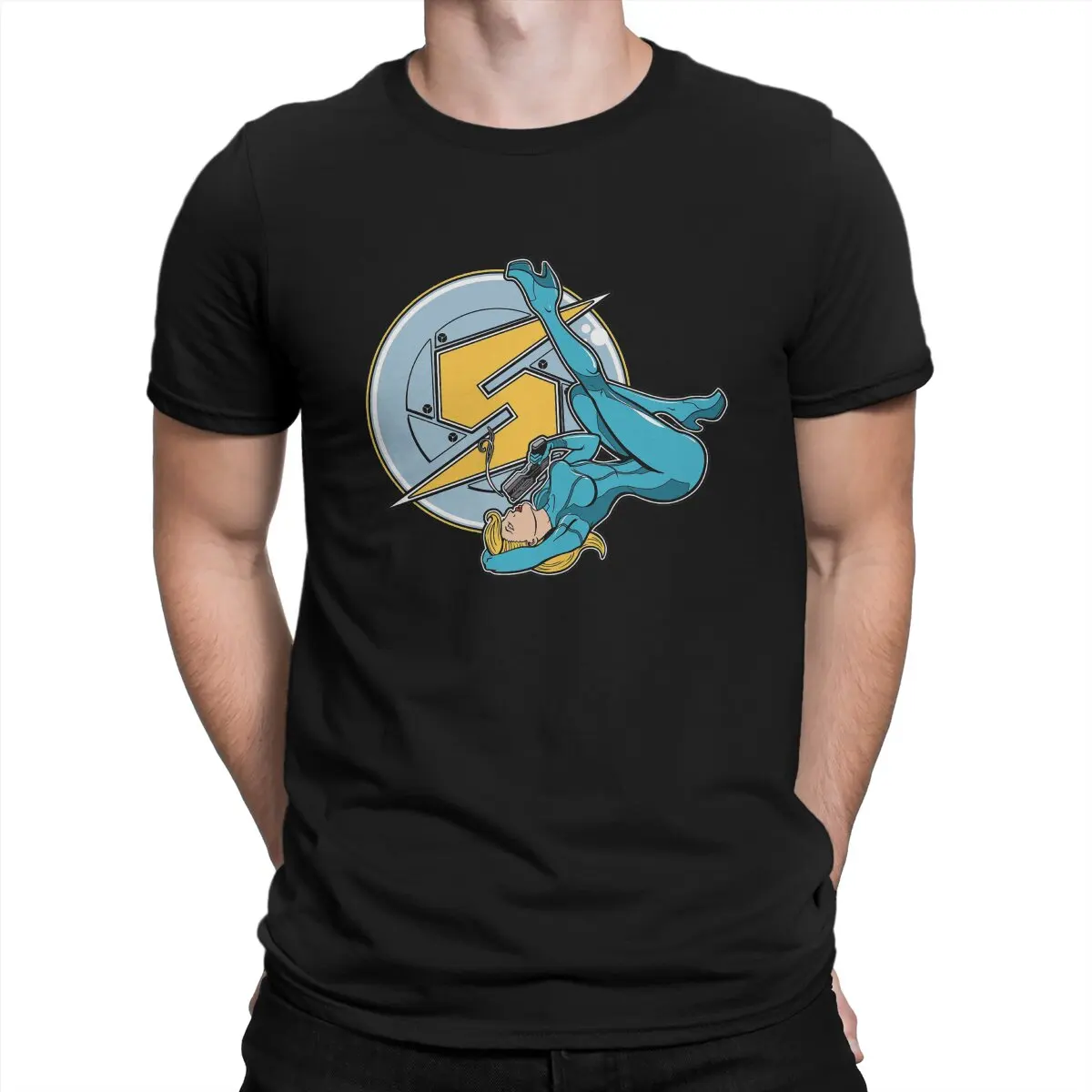 

Brinstar Bombshell Man's TShirt Metroid Zero Mission Game O Neck Tops 100% Cotton T Shirt Humor High Quality Gift Idea