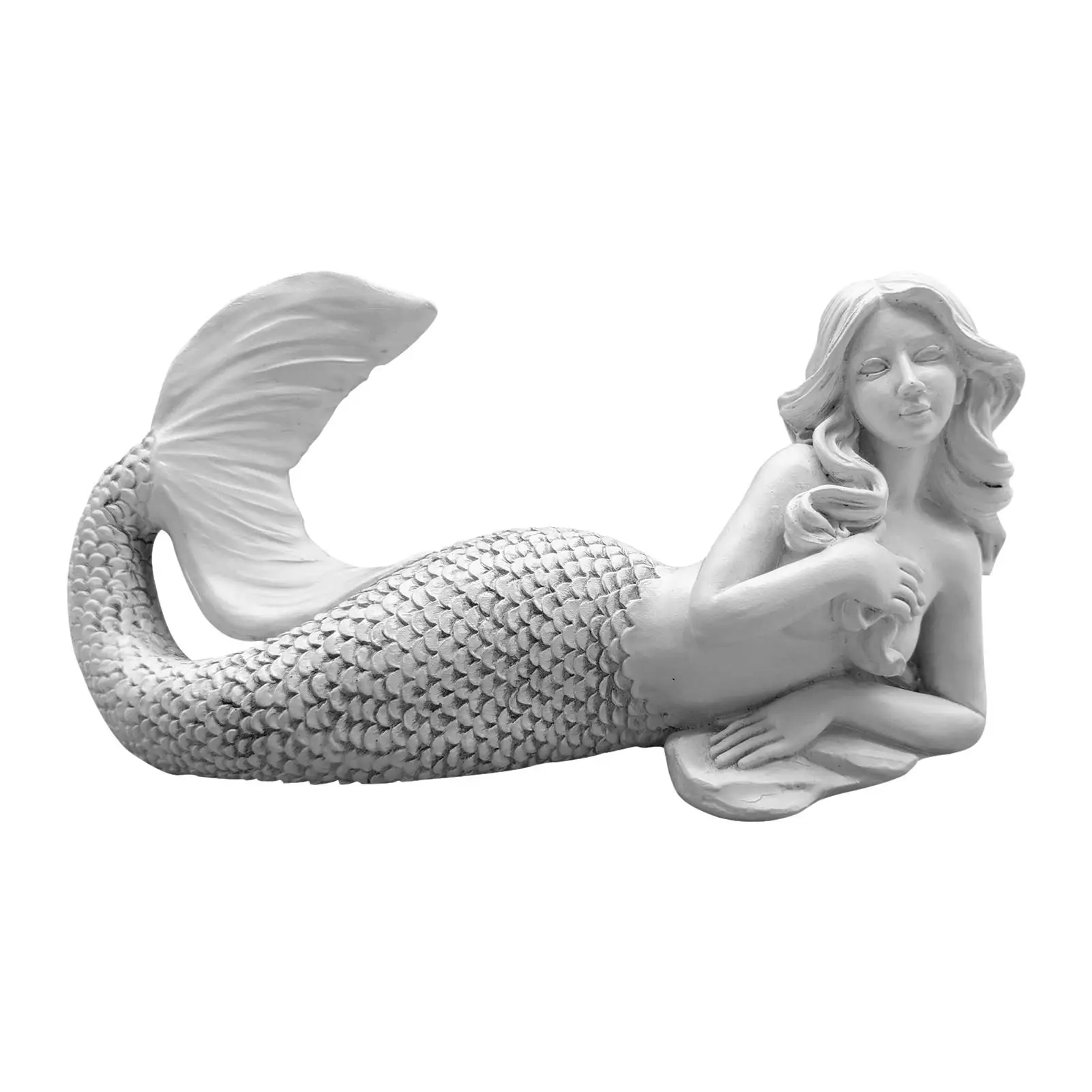 

Resin Mermaid Statue Decor Waterproof Painted Craft Home Ornament