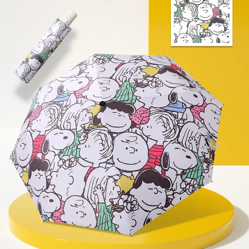 

Snoopy Charlie Brown Kawaii Automatic Umbrella Fresh Sunshade Folding Uv Protection Sunny Rain Dual-Use Umbrella