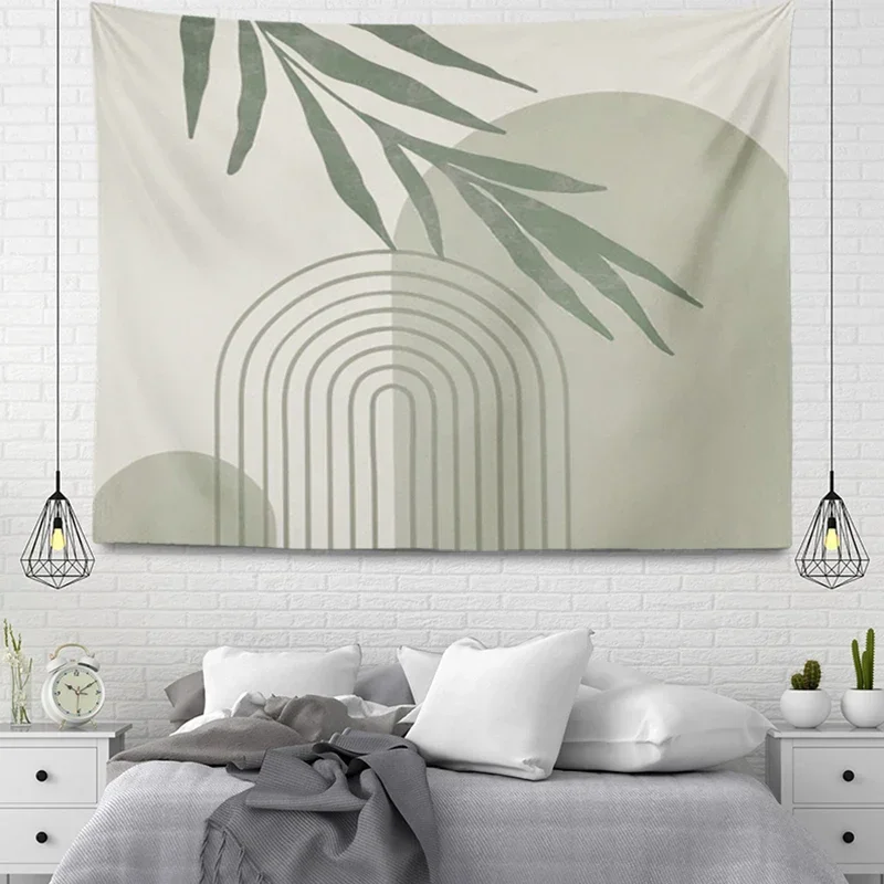 Настенный гобелен с растениями эстетическое украшение для домашней комнаты