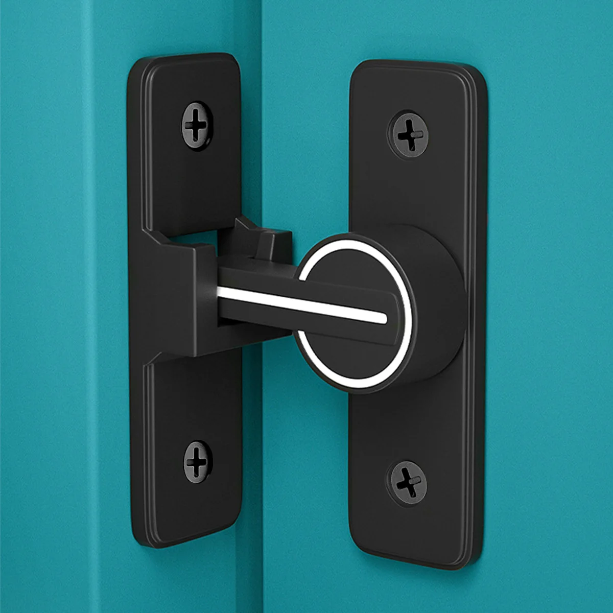 

Barn Door Lock 90 Degree Luminous Sliding Door Latch Lock Heavy Duty Zinc Alloy Gate Bolt Latch Protect Privacy Door Lock for