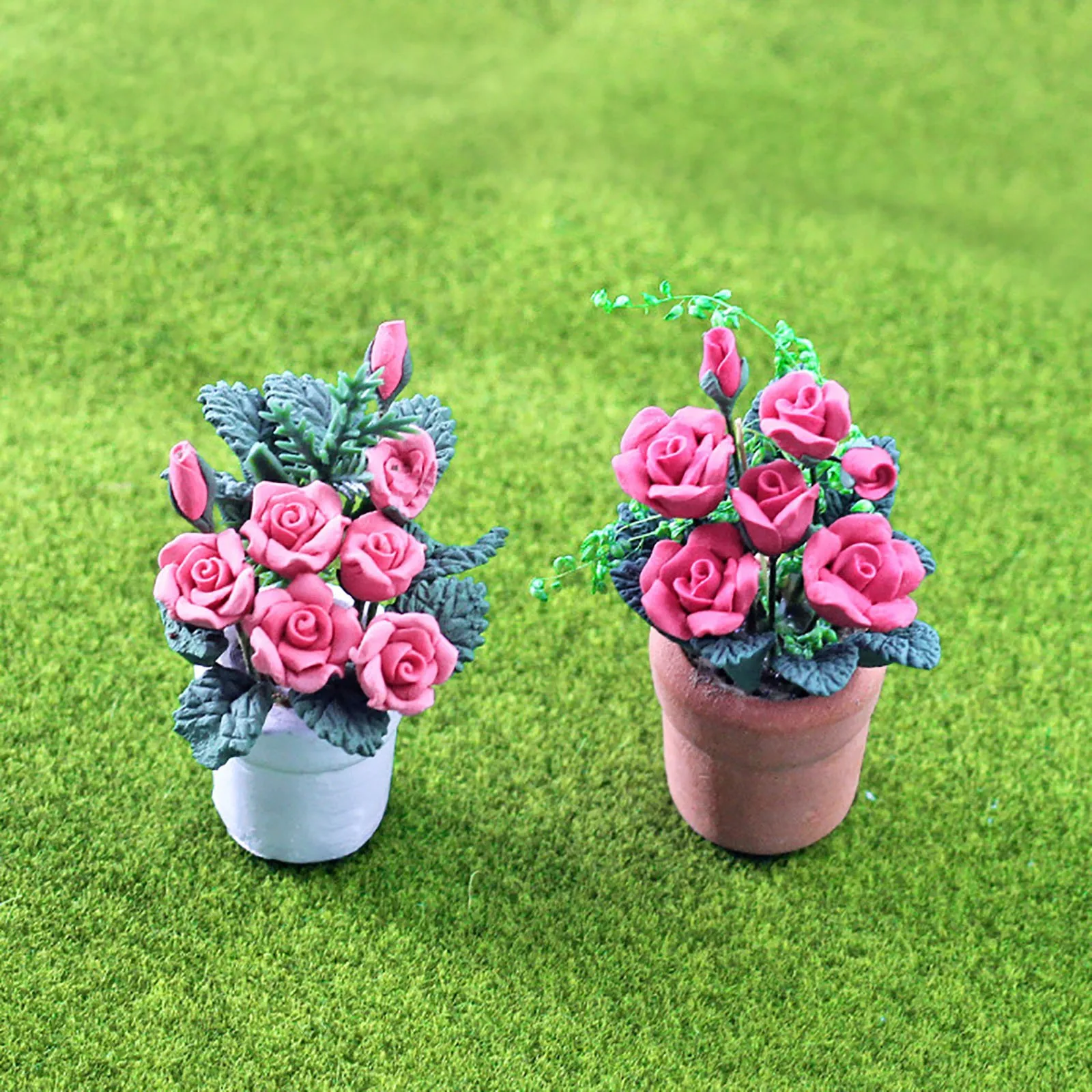 

Dollhouse Mini Flower Pot Pretend Play Toy For 1/6 1/12 Fashion Dollhouse Decoration Toys For Girls Dollhouse Miniatures New
