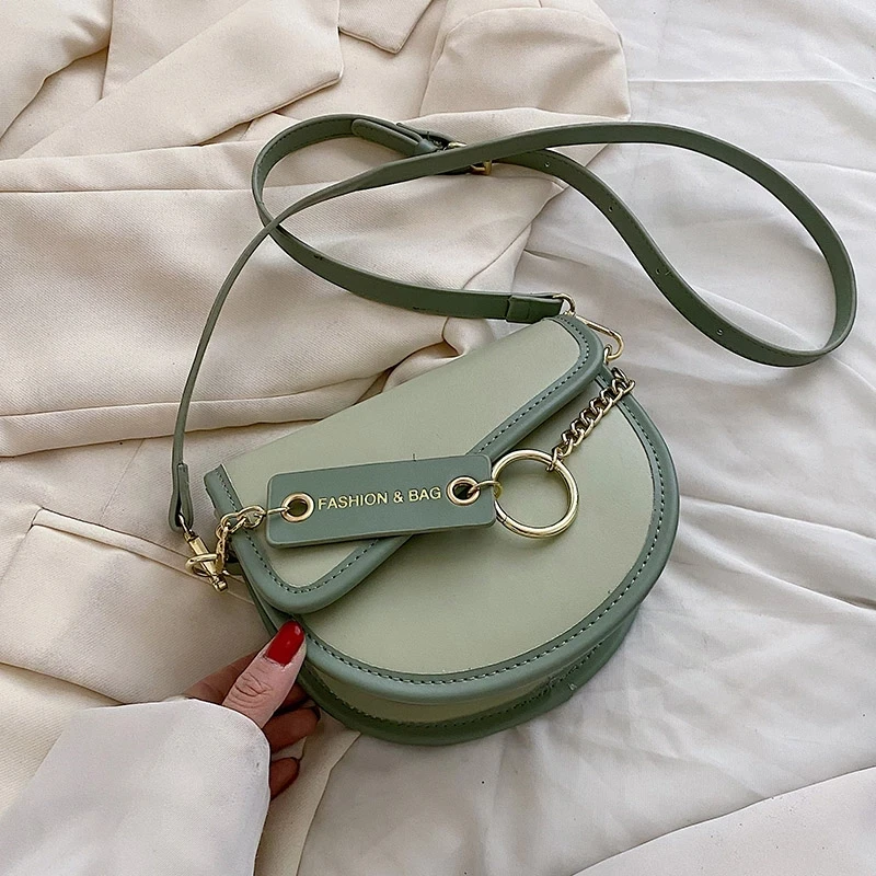 

Fashion Crossbody Messenger Side Bag 2022 Summer Spring Trend Handbag for Women PU Leather Mobile Small Saddle Shoulder Bag Ladi