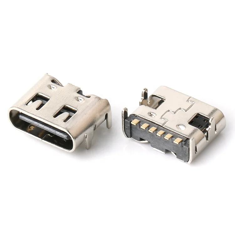 

usb c-type connector 6 PIN Female interface type-c c