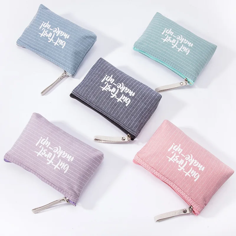 

Letter Flower Print Canvas Women Makeup Bags Toiletries Organize Travel Wash Pouch Cosmetic Bag Female Make Up Bag Neceser Mujer