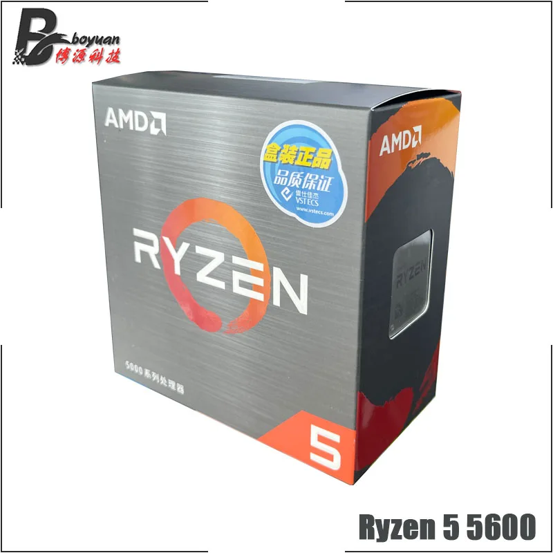 Процессор AMD Ryzen 5 5600 R5 3 ГГц 6-ядерный 12-поточный процессор 7 нм L3 = 32M 100-000000927 разъем