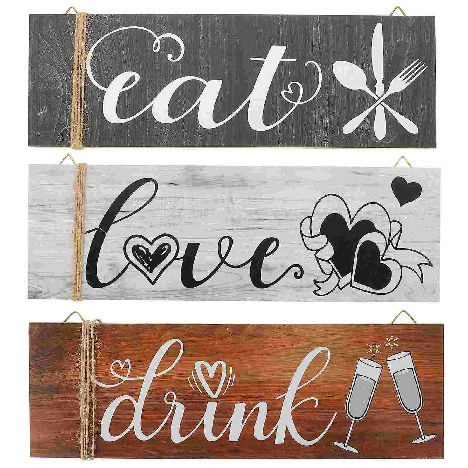 

Restaurant Wooden Sign Hanging Door Wall Decor Household Decorate Home Cotton Hangings Signs