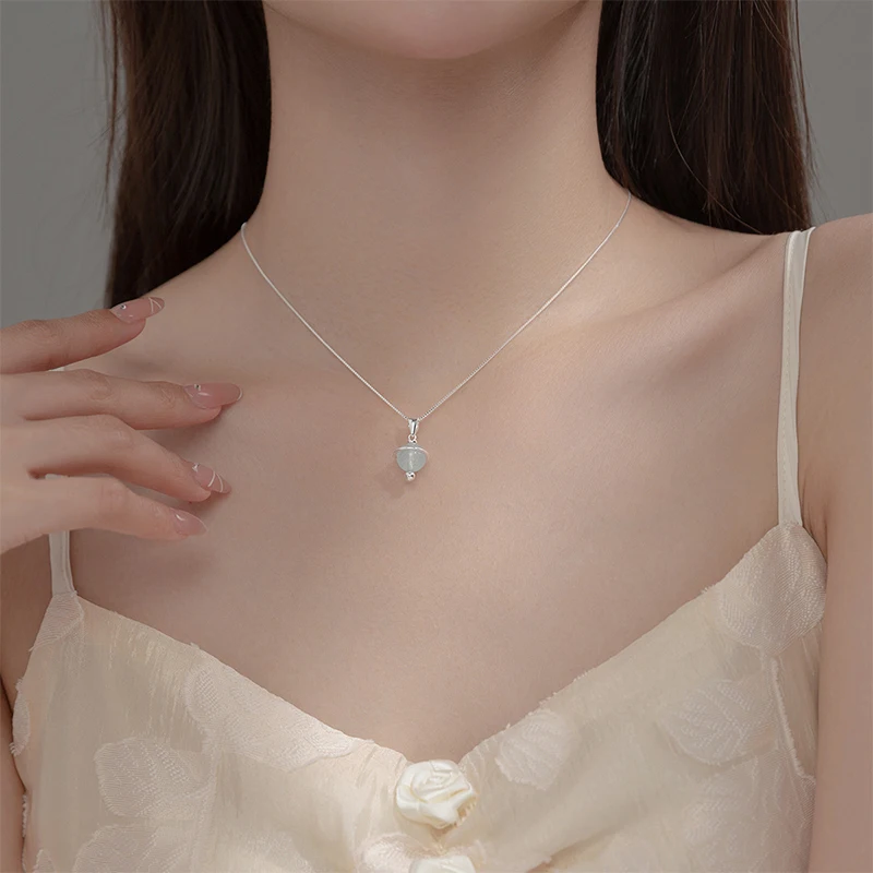 Цепь MEETSOFT из стерлингового серебра 925 пробы с кристаллом планеты земли 18 дюймов