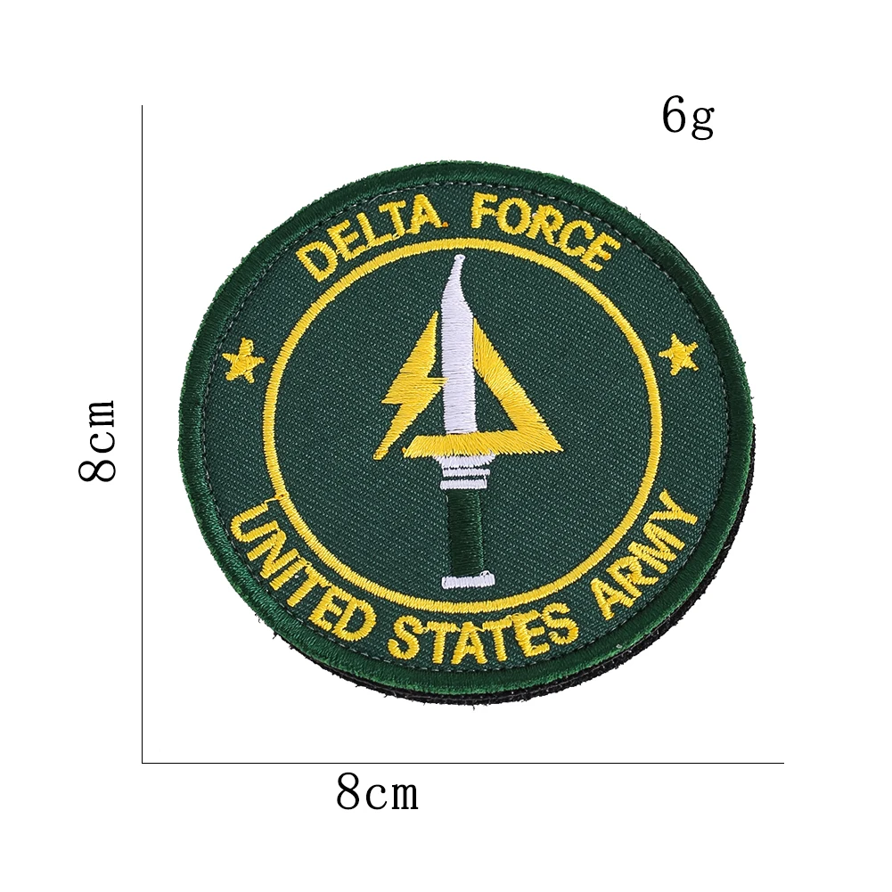 Фото 2 шт., значок Delta Force армии США, тканевая нашивка, военная нашивка, тактическая повязка на руку, рюкзак, аксессуары для шитья одежды №2