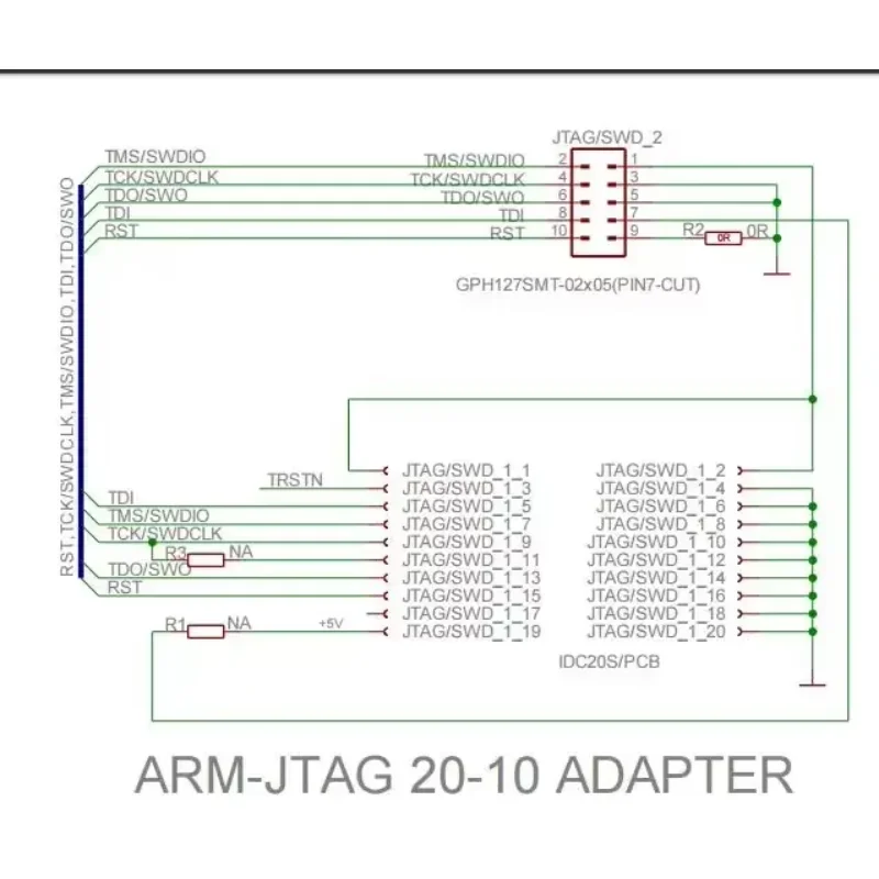 5 шт. XDS100v3 v2 LPC-Link 2 ST-LINK от 20 до 10 контактов 54 мм переходная пластина 1 27