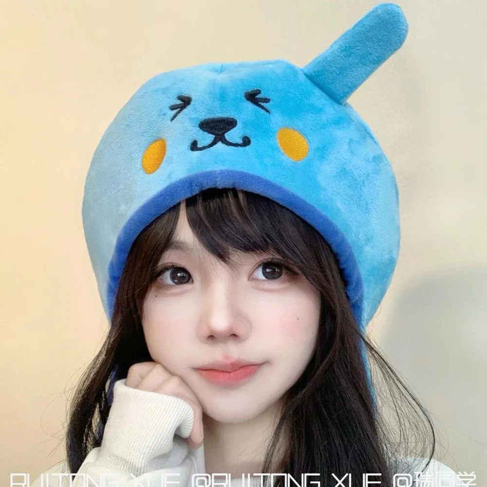 Kawaii Qoo плюшевая шапка с героями мультфильмов осенне-зимняя новая девичьим